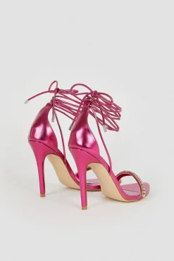 Discount 👍 Karen Millen Metallic Diamante Trim Stiletto Heel 🌟 -Karen Millen Shoes Shop bkk05301 hot20pink xl 5