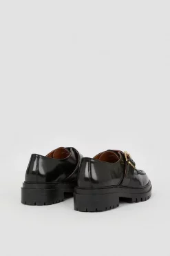 Discount 🌟 Karen Millen Real Leather Chunky Buckle Brogue 🤩 -Karen Millen Shoes Shop bkk05321 black xl 4