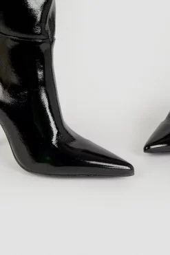 Cheapest 🛒 Karen Millen Leather Over The Knee Stiletto Boot 🛒 -Karen Millen Shoes Shop bkk05327 black xl 5