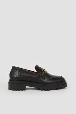 Hot Sale 🥰 Karen Millen Leather Croc Snaffle Loafer ✨ -Karen Millen Shoes Shop bkk05551 black20croc xl 2