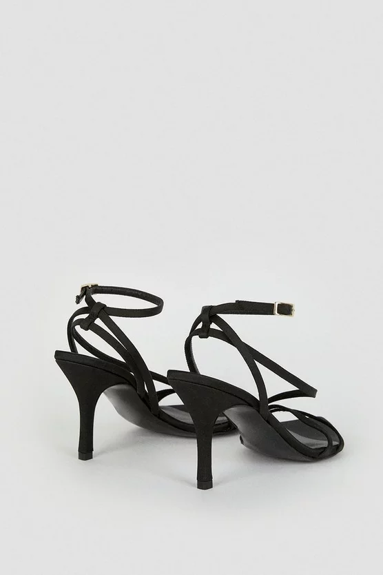 Best Pirce π Karen Millen Satin Strappy Pointed Classic Heel π 4 Best Pirce π Karen Millen Satin Strappy Pointed Classic Heel π - Image 4