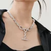 Cheap 🔔 Karen Millen Silver Plated Chain Linked Diamante Necklace 😍