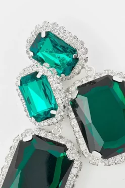 Best reviews of ✨ Karen Millen Statement Diamante Framed Drop Earrings ✔️ -Karen Millen Shoes Shop bkk06187 green xl 3