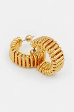 Best deal 👍 Karen Millen Gold Plated Linked Hoop Earrings 🔥 -Karen Millen Shoes Shop bkk06190 gold xl 3