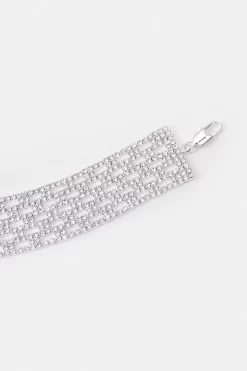 Best deal 🎁 Karen Millen Silver Plated Diamante Choker Necklace 😀 -Karen Millen Shoes Shop bkk06191 silver xl 3