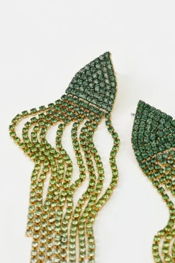 Deals 😍 Karen Millen Green Ombre Diamante Drop Earrings ✨ -Karen Millen Shoes Shop bkk06203 green xl 3