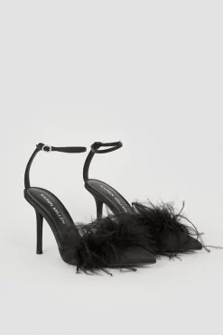 New π€© Karen Millen Satin Closed Toe Feather Heel π― 13 New π€© Karen Millen Satin Closed Toe Feather Heel π― -Karen Millen Shoes Shop bkk06242 black xl 4