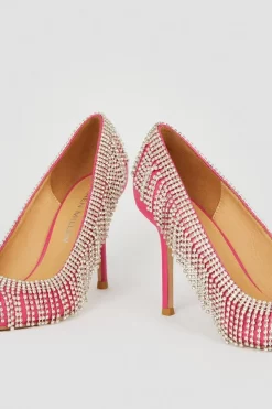Buy ✨ Karen Millen Leather Diamante Tassel Heel 😉 -Karen Millen Shoes Shop bkk06321 pink xl 3