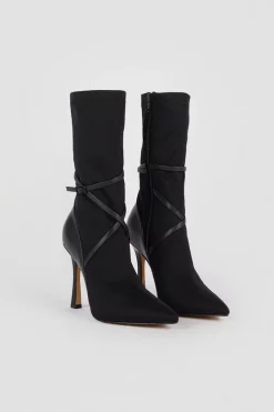 Top 10 🎉 Karen Millen Neoprene Buckle Detail Sock Boot 😀 -Karen Millen Shoes Shop bkk06650 black xl 4
