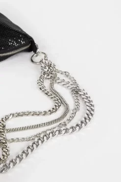 Best deal ✨ Karen Millen Multi Chain Chainmail Shoulder Bag 👍 -Karen Millen Shoes Shop bkk07034 black xl 3