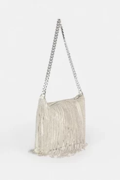 Best Sale 🛒 Karen Millen Diamante Fringe Satin Shoulder Bag 😉 -Karen Millen Shoes Shop bkk07035 cream xl 2