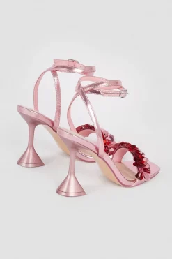 Discount ❤️ Karen Millen Sequin Flare Detail Heel ✨ -Karen Millen Shoes Shop bkk07107 pink xl 4