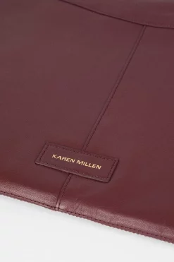 Outlet 🧨 Karen Millen Leather Laptop Case ⌛ -Karen Millen Shoes Shop bkk07330 burgundy xl 2