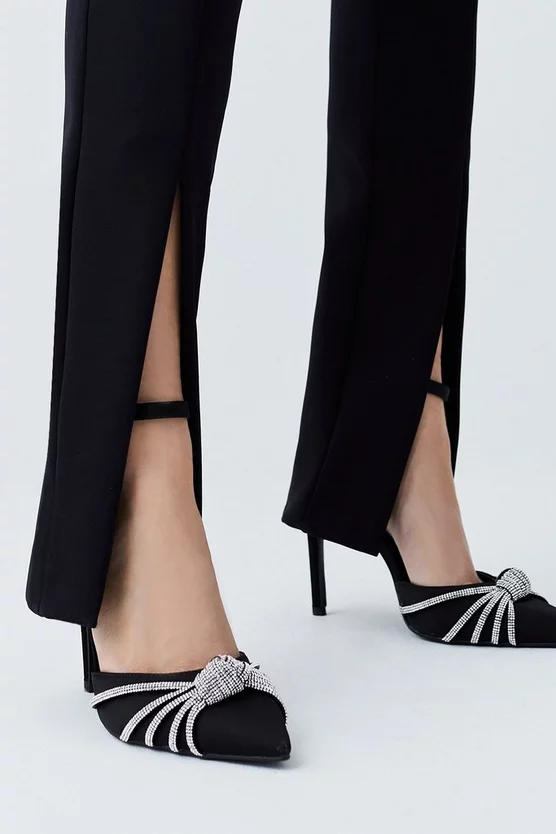 Cheapest π₯ Karen Millen Satin Diamante Knot Stiletto Heel π 2 Cheapest π₯ Karen Millen Satin Diamante Knot Stiletto Heel π - Image 2