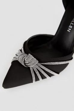 Cheapest π₯ Karen Millen Satin Diamante Knot Stiletto Heel π 9 Cheapest π₯ Karen Millen Satin Diamante Knot Stiletto Heel π -Karen Millen Shoes Shop bkk07354 black xl 3
