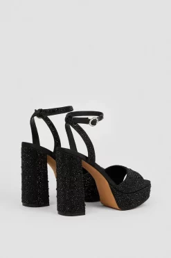 Best deal 🛒 Karen Millen Heatseal Detail Diamante Platform 😍 -Karen Millen Shoes Shop bkk07700 black xl 3