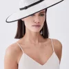 Hot Sale ✨ Karen Millen Grosgrain Trim Large Disc Fascinator 🤩