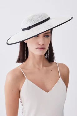 Hot Sale ✨ Karen Millen Grosgrain Trim Large Disc Fascinator 🤩