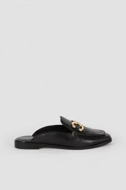 Top 10 🧨 Karen Millen Leather Open Back Slip-on Loafer 😍 -Karen Millen Shoes Shop bkk07897 black xl 2