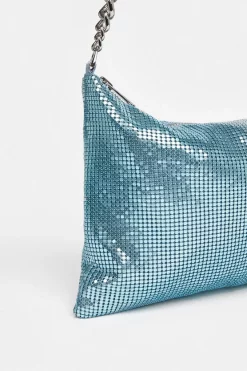 Cheap 👍 Karen Millen Chainmail Shoulder Bag ✨ -Karen Millen Shoes Shop bkk07994 blue xl 3