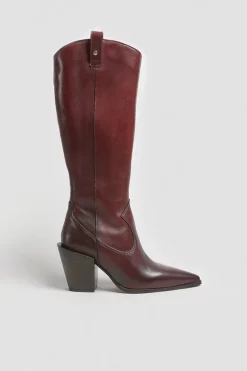 Top 10 🔥 Karen Millen Knee High Leather Western Boot 🎁 -Karen Millen Shoes Shop womens black knee high leather western boot 1