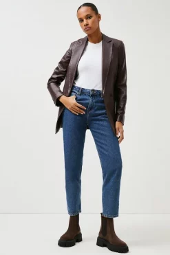 Best Sale 😉 Karen Millen Leather Ankle Chelsea Boot 🔥 -Karen Millen Shoes Shop womens black leather ankle chelsea boot 1 1