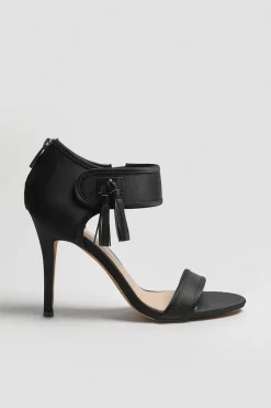 Promo 😉 Karen Millen Satin Tassel Trim 👠 Heels 🔔 -Karen Millen Shoes Shop womens black satin tassel trim heels