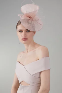 Top 10 🎁 Karen Millen Lace Trim Detail Fascinator 🔔 -Karen Millen Shoes Shop womens blush lace trim detail fascinator 1