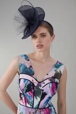 Top 10 🎁 Karen Millen Lace Trim Detail Fascinator 🔔 -Karen Millen Shoes Shop womens blush lace trim detail fascinator 2