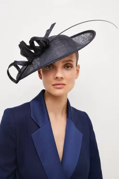 Outlet 🥰 Karen Millen Spiral Trim Disc Fascinator 😍 -Karen Millen Shoes Shop womens cobalt spiral trim disc fascinator 1