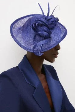 Outlet 🥰 Karen Millen Spiral Trim Disc Fascinator 😍 -Karen Millen Shoes Shop womens cobalt spiral trim disc fascinator