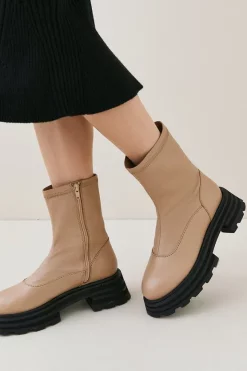 Best Pirce 🧨 Karen Millen Leather Zip Up Ankle Boot 😉 -Karen Millen Shoes Shop womens cream leather zip up ankle boot