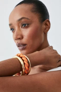 New 😍 Karen Millen Gold Plated Stacking Bangles ✔️ -Karen Millen Shoes Shop womens gold gold plated stacking bangles