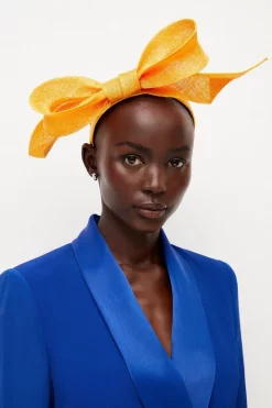 Cheap ⌛ Karen Millen Sinnamay Bow Headband Fascinator 🛒 -Karen Millen Shoes Shop womens green sinnamay bow headband fascinator 5