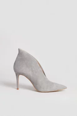 Outlet 🥰 Karen Millen Premium Suede Point Ankle Boot ⌛ -Karen Millen Shoes Shop womens grey premium suede point ankle boot