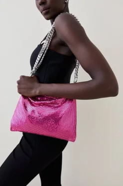 Best deal ✨ Karen Millen Multi Chain Chainmail Shoulder Bag 👍 -Karen Millen Shoes Shop womens hot20pink multi chain chainmail shoulder bag