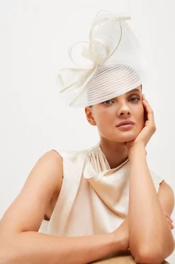 Buy 👏 Karen Millen Asymetric Braided Fascinator 👏 -Karen Millen Shoes Shop womens ivory asymetric braided fascinator
