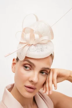 Wholesale 🎉 Karen Millen Loop Bow Pillbox Fascinator 🥰 -Karen Millen Shoes Shop womens ivory loop bow pillbox fascinator 1