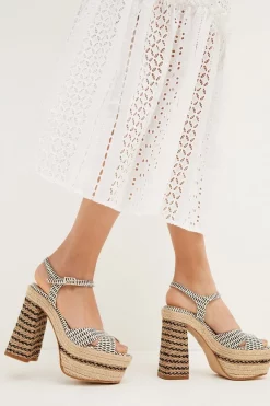 Top 10 ❤️ Karen Millen Leather Espadrille Platform 🩴 Sandal 👍 -Karen Millen Shoes Shop womens metallic20gold leather espadrille platform sandal