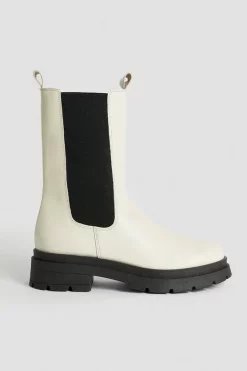 Promo 🎉 Karen Millen Leather Mid Calf Flat Boot 👍 -Karen Millen Shoes Shop womens off20white leather mid calf flat boot